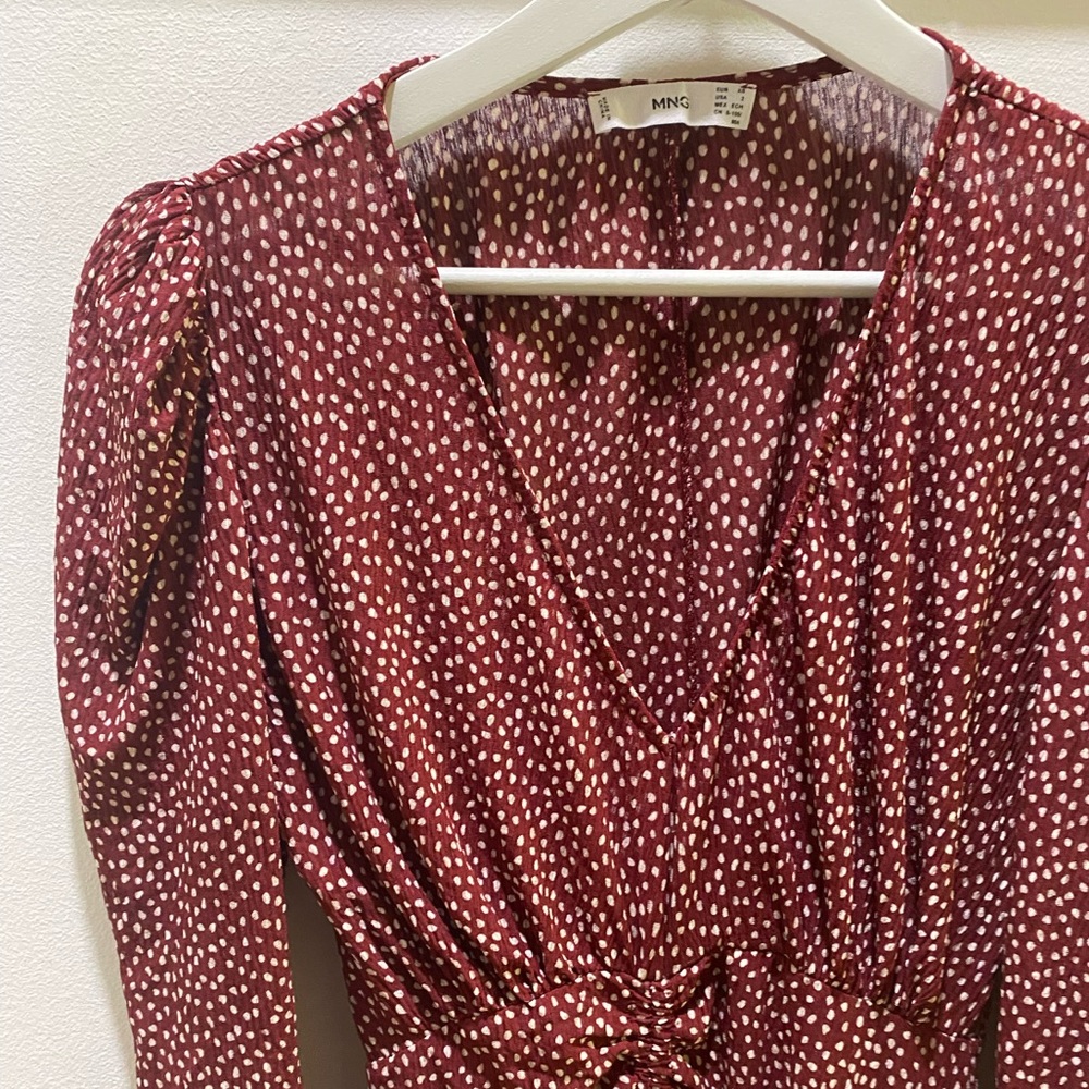 Mango dot red dress
